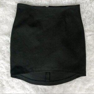 BCBGeneration BCBG Solid Jersey Stretch Black Bodycon Mini Skirt